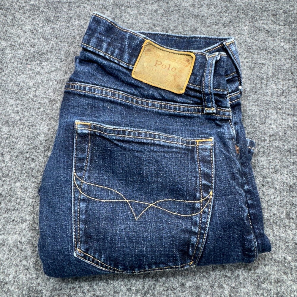 Polo Ralph Lauren Jeans Mens 31x28 Sullivan Slim Stretch Dark Wash Denim Pants